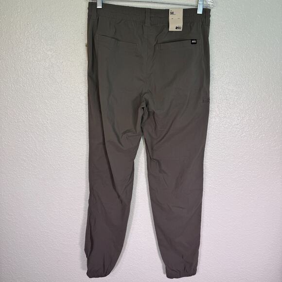 REI Trailmade Joggers Mens Medium Trail Pant Hike Camp Outdoor Pants UPF 50 Grey - Picture 2 of 10